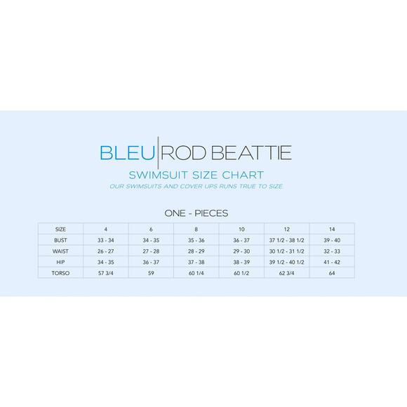 BLEU ROD BEATTIE Ring Master Drape One-Piece Swinsuit US 6 Blue Azure NWT - Picture 11 of 11